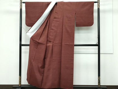 平和屋着物▽上質な紬 単衣 霞文 正絹 逸品 CABF4439rv