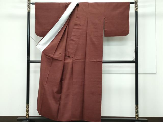 平和屋着物▽上質な紬 単衣 霞文 正絹 逸品 CABF4439rv