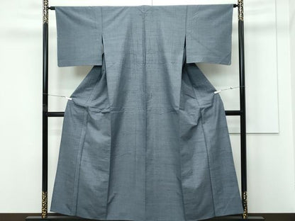 平和屋着物▽結城紬 単衣 100亀甲 総詰め 正絹 逸品 CABF4440rv