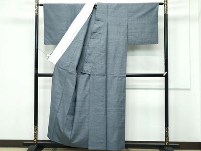 平和屋着物▽結城紬 単衣 100亀甲 総詰め 正絹 逸品 CABF4440rv