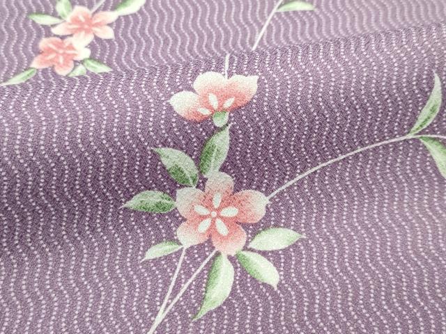 平和屋着物▽小紋　単衣　草花文　洗える着物　CABF4446rv 平和屋着物▽小紋 単衣 草花文 洗える着物 CABF4446rv