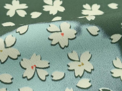 平和屋着物▽小紋　単衣　舞桜文　洗える着物　CABF4447rv