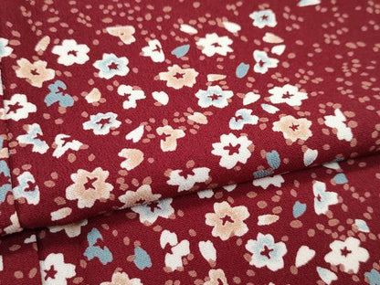 平和屋着物▽小紋　単衣　市松舞桜文　洗える着物　CABF4453rv