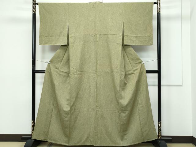 平和屋着物▽小紋　単衣　あられ文　洗える着物　未使用　CABF4459rv