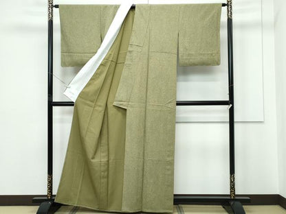 平和屋着物▽小紋　単衣　あられ文　洗える着物　未使用　CABF4459rv