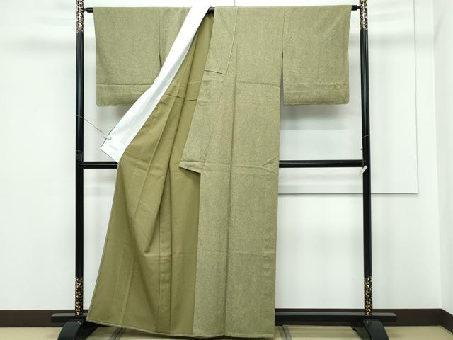 平和屋着物▽小紋　単衣　あられ文　洗える着物　未使用　CABF4459rv