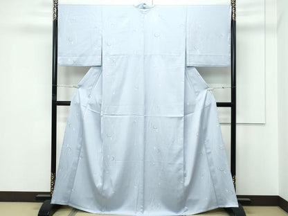 平和屋着物▽小紋　単衣　唐草文　洗える着物　CABF4462rv