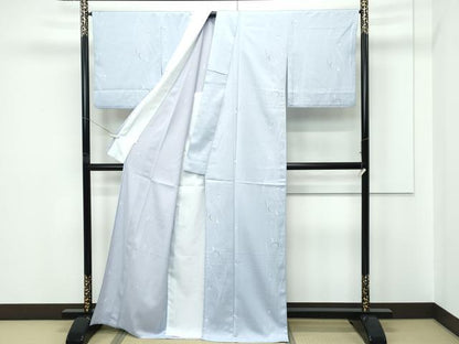 平和屋着物▽小紋　単衣　唐草文　洗える着物　CABF4462rv