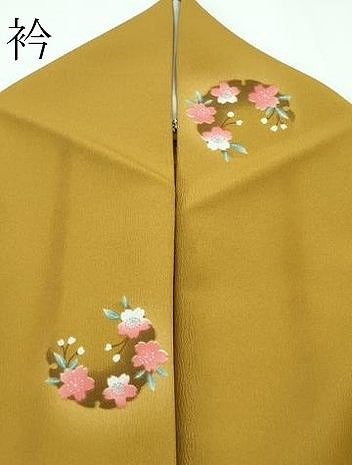 平和屋着物▽小紋　単衣　市松雪輪桜文　洗える着物　CABF4463rv