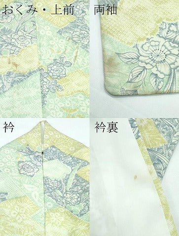 平和屋着物▽洗える最高級着物　＜英＞はなぶさ謹製　小紋　単衣　辻が花　CABF4480rv