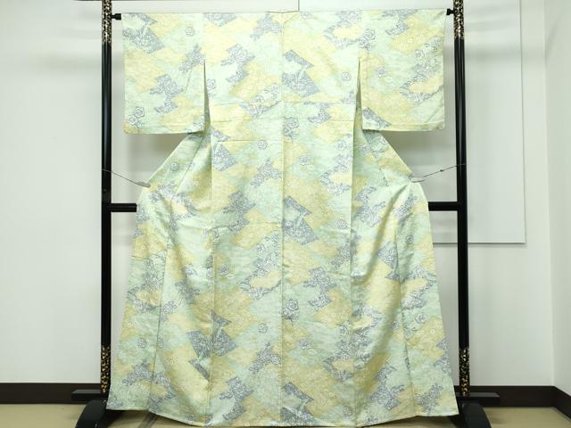 平和屋着物▽洗える最高級着物　＜英＞はなぶさ謹製　小紋　単衣　辻が花　CABF4480rv
