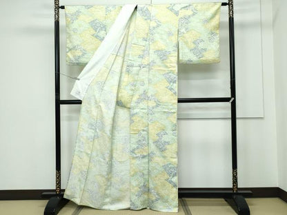 平和屋着物▽洗える最高級着物　＜英＞はなぶさ謹製　小紋　単衣　辻が花　CABF4480rv