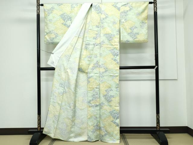 平和屋着物▽洗える最高級着物　＜英＞はなぶさ謹製　小紋　単衣　辻が花　CABF4480rv