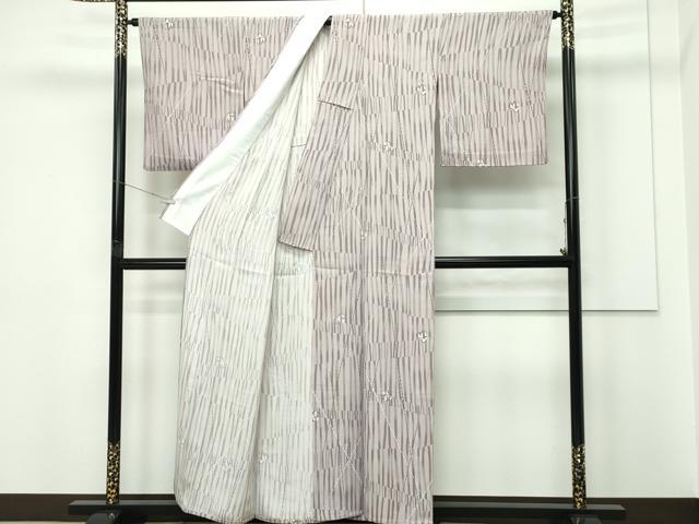 平和屋着物▽小紋　単衣　舞蝶文　洗える着物　CABF4483rv