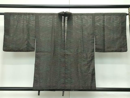 平和屋着物▽道中着　スリーシーズン　春夏秋　塵除け　紗　亀甲花文　洗える着物　CABF4485rv