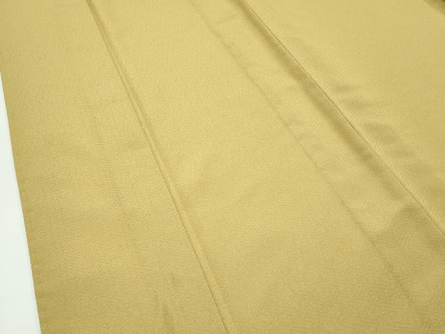 平和屋着物▽色無地　単衣　桑染色　紗綾形地紋　洗える着物　CABF4501rv