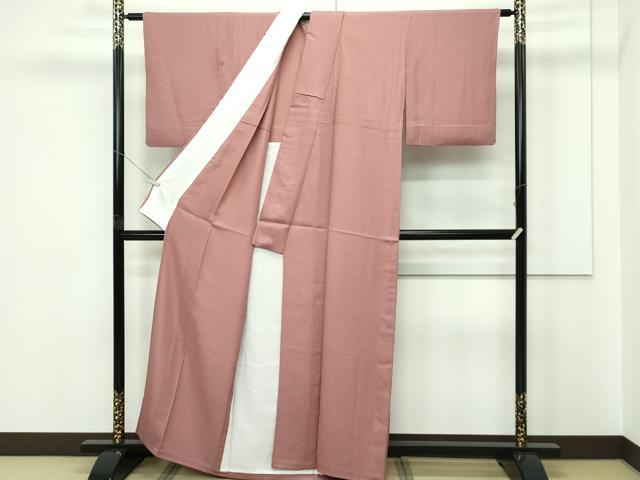 平和屋着物▽色無地　単衣　蘇芳香色　洗える着物　CABF4505rv 平和屋着物▽色無地 単衣 蘇芳香色 洗える着物 CABF4505rv