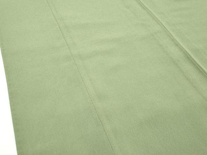 平和屋着物▽色無地　単衣　柳茶色　鬼しぼ縮緬　さんび謹製　洗える着物　CABF4507rv