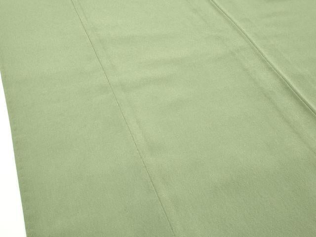 平和屋着物▽色無地　単衣　柳茶色　鬼しぼ縮緬　さんび謹製　洗える着物　CABF4507rv