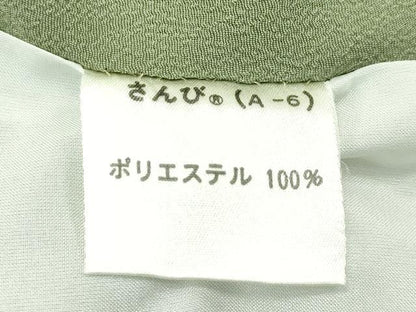 平和屋着物▽色無地　単衣　柳茶色　鬼しぼ縮緬　さんび謹製　洗える着物　CABF4507rv