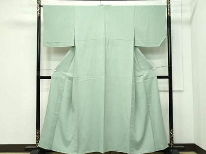 平和屋着物▽上質な色無地　単衣　深川鼠色　正絹　逸品　未使用　CABF4527rv