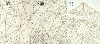 平和屋着物▽上質な小紋　単衣　斜線文　立涌地紋　正絹　逸品　CABF4533rv