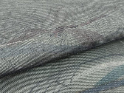 平和屋着物▽訪問着　無双　紗袷　紗×紗　手描き　トンボ　草木文　金彩　正絹　逸品　CABF4549rv