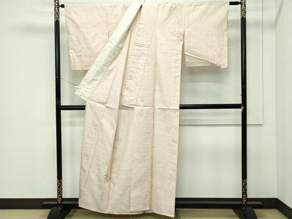 平和屋着物▽結城紬　単衣　100亀甲　総詰め　正絹　逸品　CABF4552rv