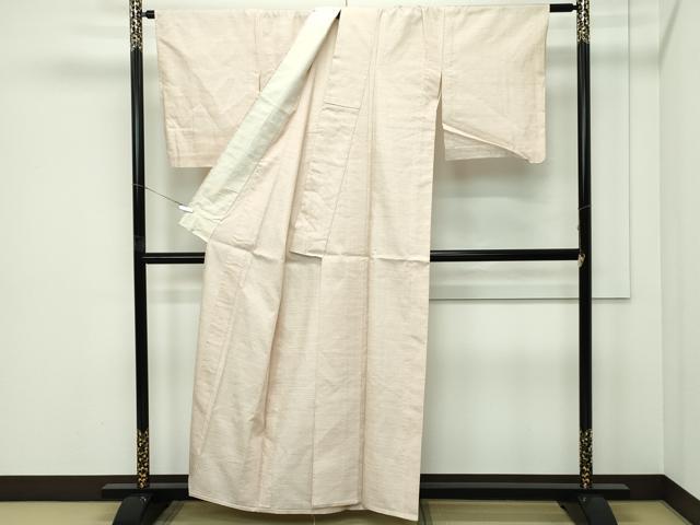 平和屋着物▽結城紬　単衣　100亀甲　総詰め　正絹　逸品　CABF4552rv