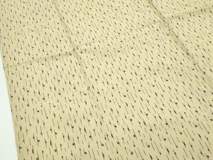 平和屋着物▽本塩沢　単衣　幾何学文様　正絹　逸品　CABF4553rv