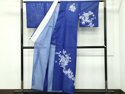 平和屋着物＊夏物 訪問着 絽 草花文 洗える着物 未使用 CABF4556rv