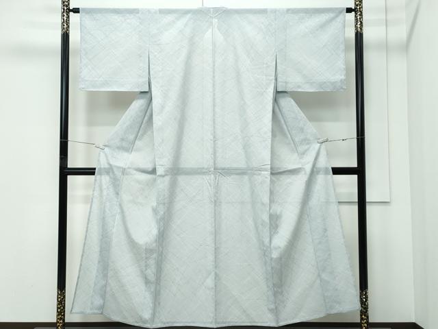 平和屋着物＊夏物 小紋 絽 斜線文 洗える着物 未使用 CABF4561rv