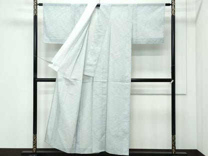 平和屋着物＊夏物 小紋 絽 斜線文 洗える着物 未使用 CABF4561rv