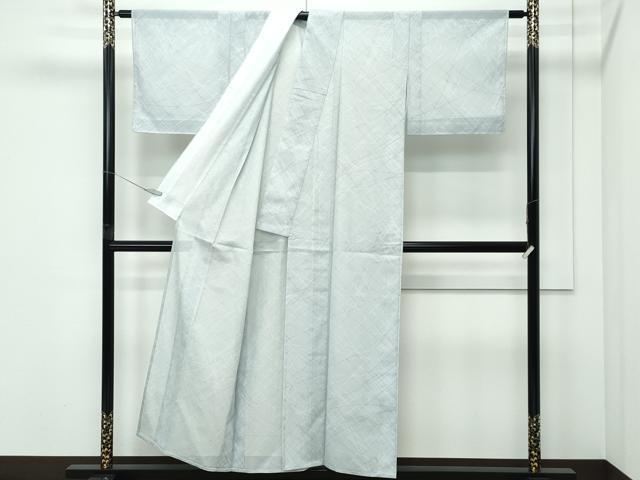 平和屋着物＊夏物 小紋 絽 斜線文 洗える着物 未使用 CABF4561rv