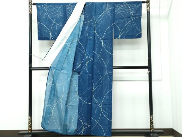 平和屋着物＊夏物 小紋 絽 露芝文 洗える着物 未使用 CABF4566rv