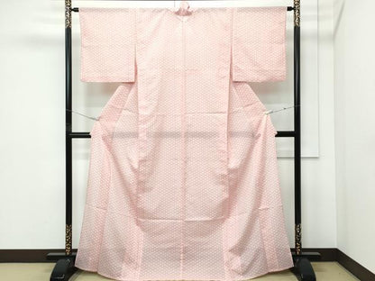 平和屋着物＊夏物 小紋 絽 花尽くし 洗える着物 CABF4572rv