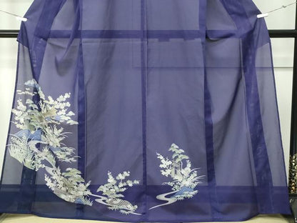 平和屋着物＊夏物 訪問着 絽 風景草花文 金彩 洗える着物 CABF4573rv