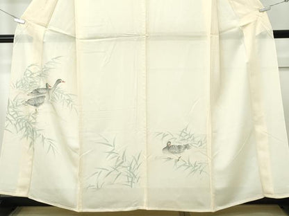 平和屋着物＊夏物 訪問着 絽 手描き 鴨 正絹 逸品 CABF4578rv
