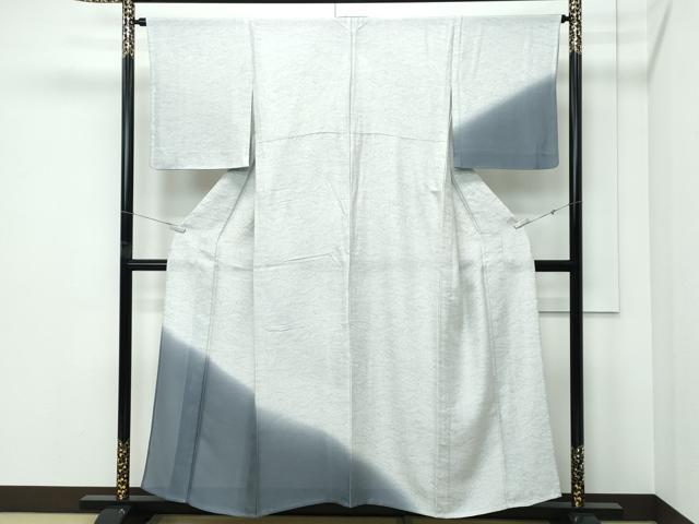 平和屋着物＊夏物 訪問着 縦絽 墨流し文様 暈し染め 正絹 逸品 CABF4579rv