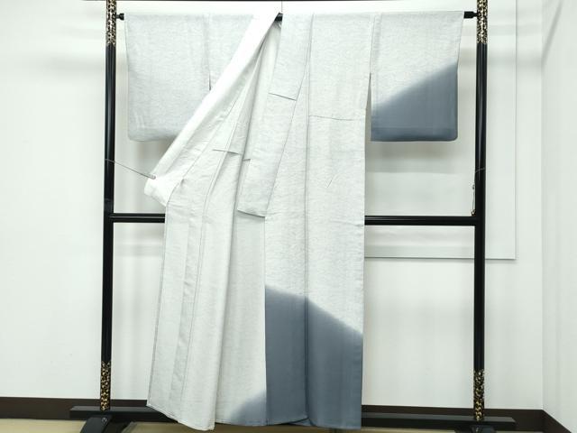 平和屋着物＊夏物 訪問着 縦絽 墨流し文様 暈し染め 正絹 逸品 CABF4579rv