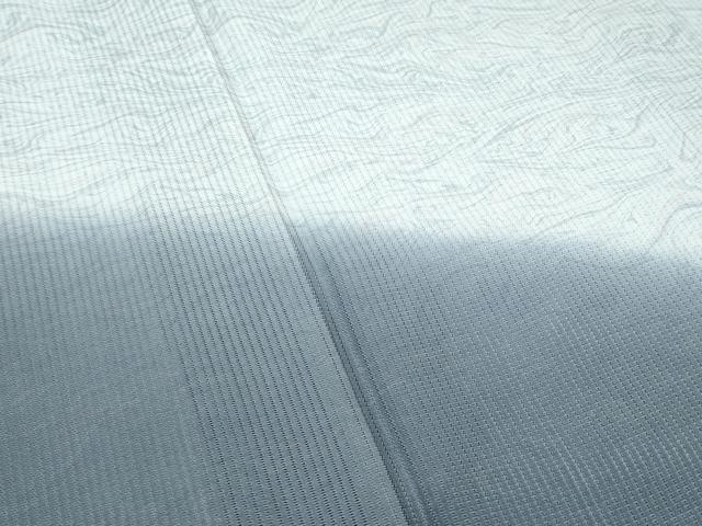 平和屋着物＊夏物 訪問着 縦絽 墨流し文様 暈し染め 正絹 逸品 CABF4579rv