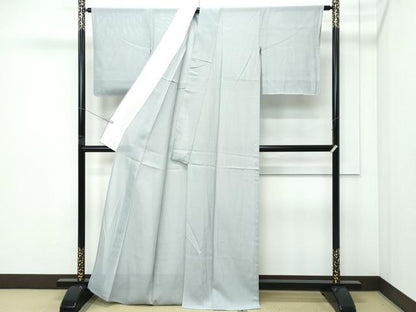 平和屋着物＊夏物 色無地 絽 鼠色 正絹 逸品 未使用 CABF4580rv