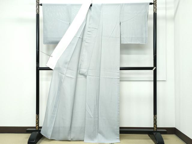 平和屋着物＊夏物 色無地 絽 鼠色 正絹 逸品 未使用 CABF4580rv