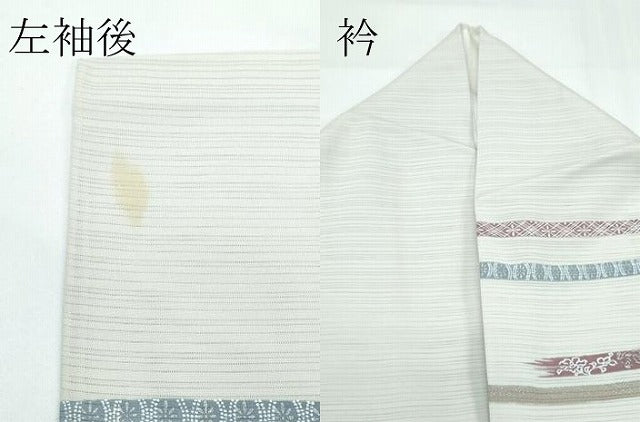 平和屋着物＊夏物 訪問着 絽 横段鳳凰花文 銀彩 正絹 逸品 CABF4582rv