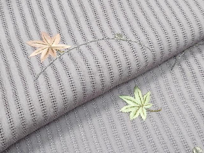 平和屋着物＊夏物 色留訪問着 縦絽 総刺繍 楓 萩 露芝文 金銀糸 正絹 逸品 CABF4592rv