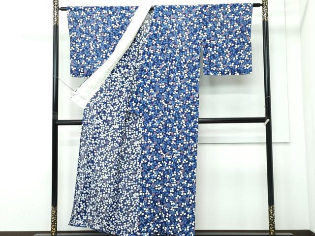 平和屋着物＊夏物 小紋 絽 萩 銀彩 正絹 逸品 未使用 CABF4593rv