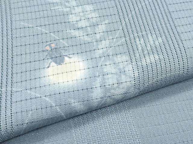平和屋着物＊夏物 小紋 変わり絽 蛍暈し 蛍草花文 正絹 逸品 CABF4596rv