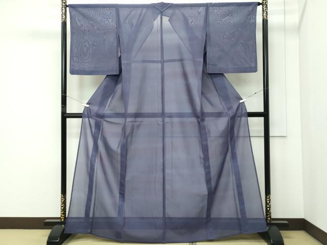 平和屋着物＊夏物 小紋 紗 幾何学文様 AABB8254jd MY834 グァバ 