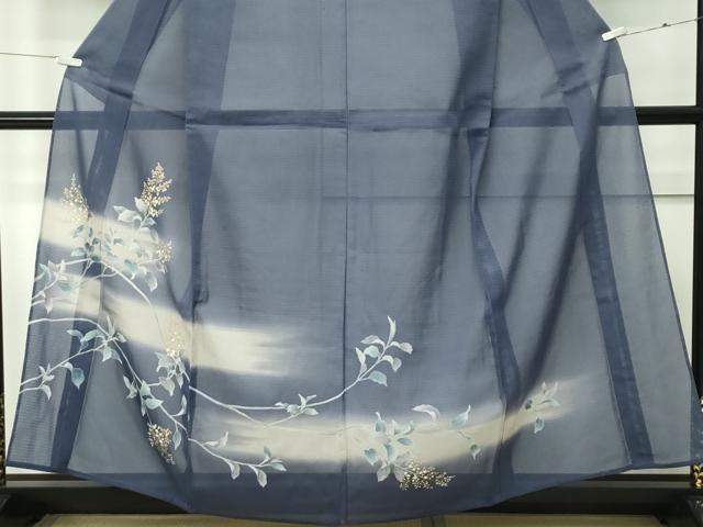 平和屋着物＊夏物 訪問着 絽 草花文 暈し染め 金彩 正絹 逸品 未使用 CABF4598rv