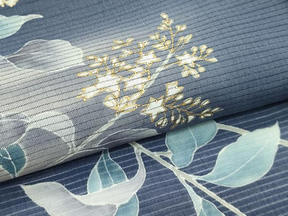平和屋着物＊夏物 訪問着 絽 草花文 暈し染め 金彩 正絹 逸品 未使用 CABF4598rv